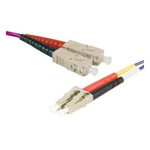 Connectique réseau Cybertek Cordon fibre optique OM3 SC/LC 50/125 -1m