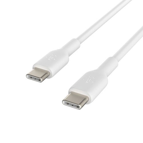 USB-C to USB-C Cable 2M White - Connectique PC - Cybertek.fr - 0
