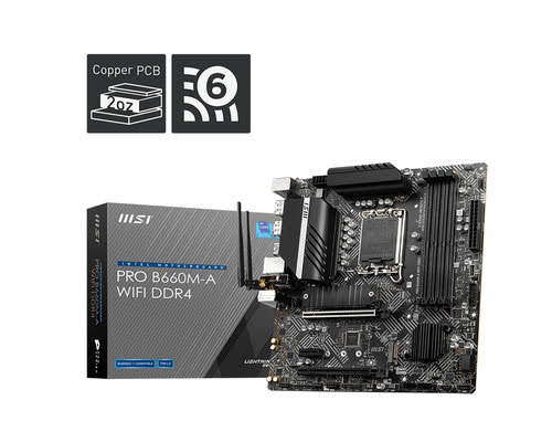 MSI PRO B660M-A WIFI DDR4 Micro-ATX  - Carte mère MSI - 0