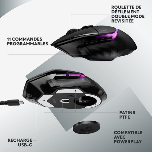 Logitech G502 X PLUS BLACK - Souris PC Logitech - Cybertek.fr - 14