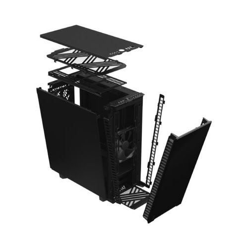 Boîtier PC FRACTAL DESIGN Define S - Tour - ATX - panneau latéral fenêtré -  noir - USB/Audio