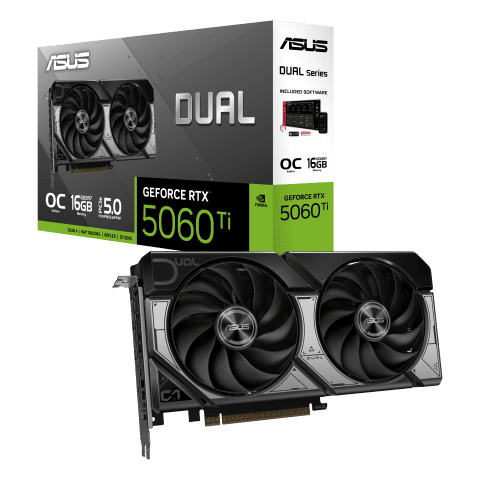 Asus Dual GeForce RTX 5060 Ti 16GB GDDR7 OC Edition - Carte graphique - 0