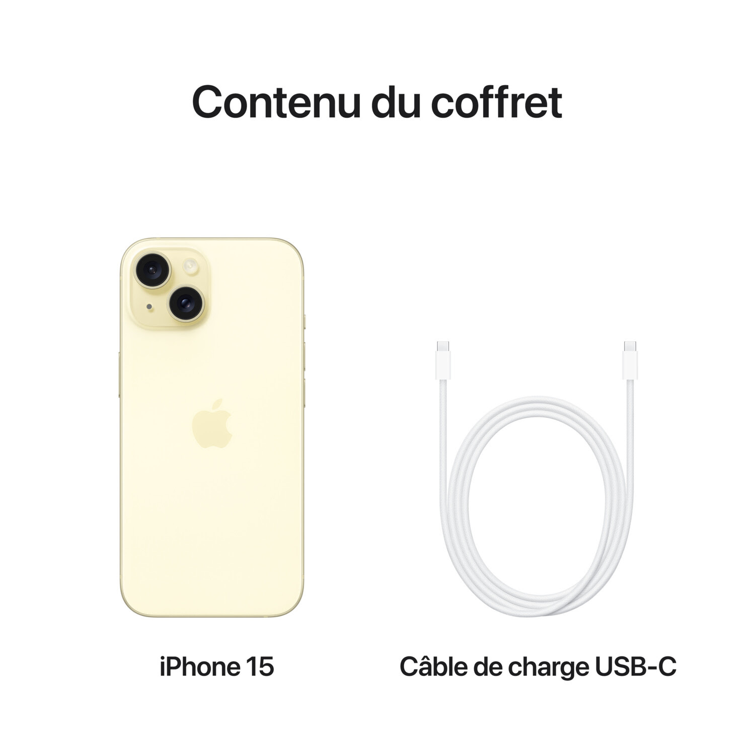 Apple iPhone 15 128Go - Jaune - Téléphonie Apple - Cybertek.fr - 2