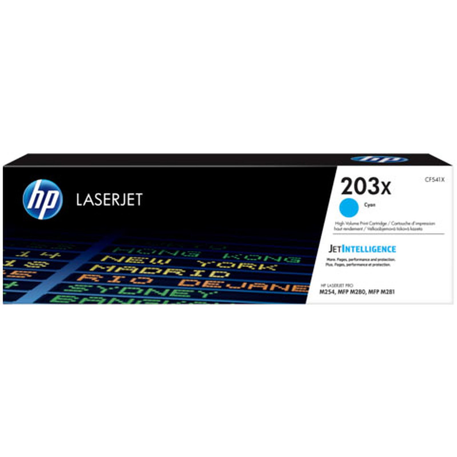 Toner Cyan 203X 2500 pages - CF541X pour imprimante Laser HP - 0