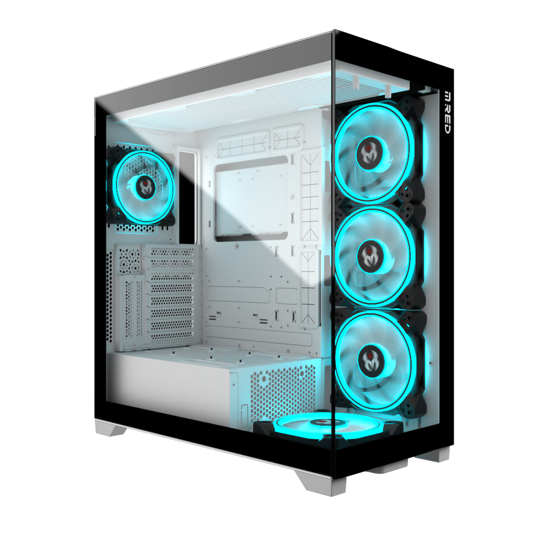 MRED - Boîtier PC Gamer M-ATX - Blanc RGB Mercury - Zoma