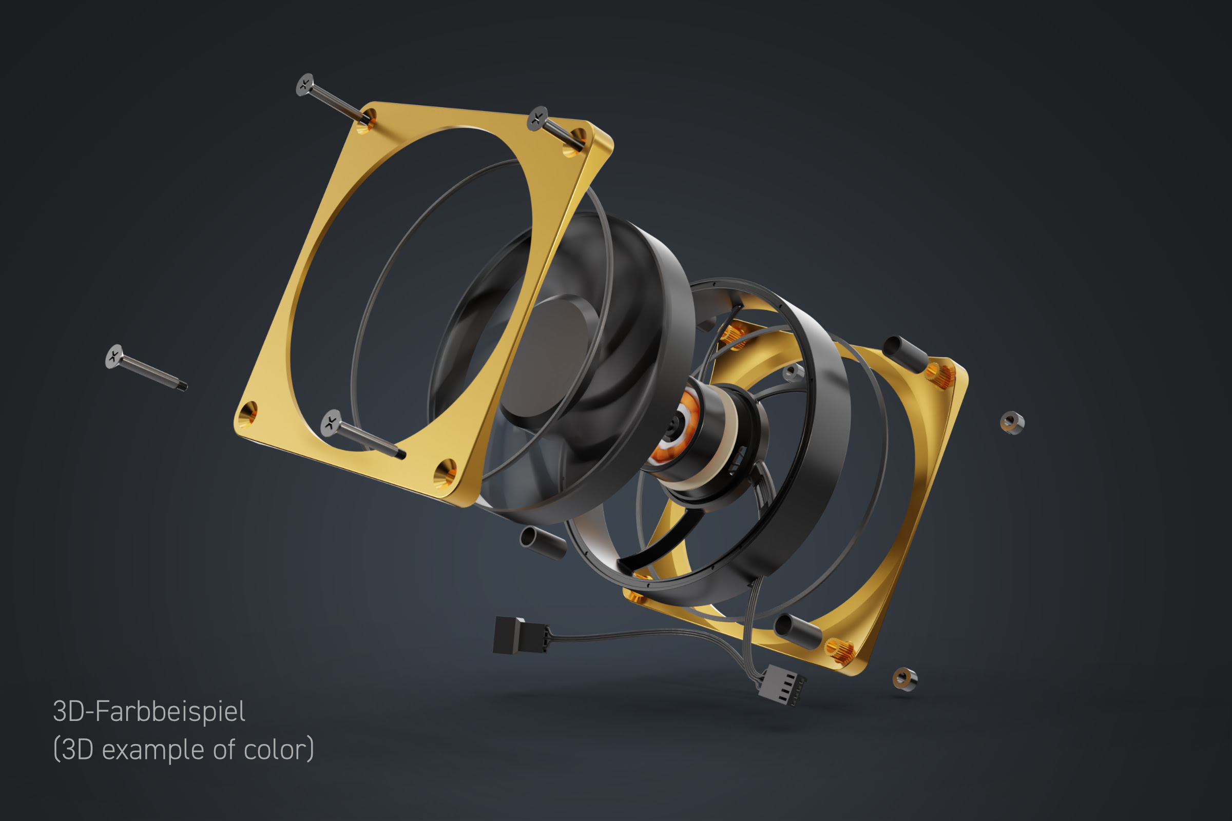 Alphacool Apex Stealth Metal 120mm Ventilateur boîtier