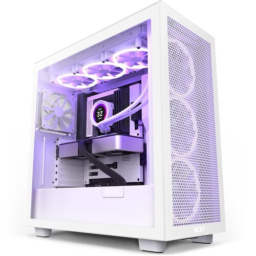 Boitier PC NZXT : boitier PC gamer Phantom noir, blanc, éclairage LED