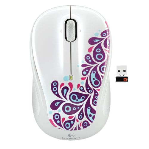 Logitech Wireless Mouse M325 White Paisley - Souris PC Logitech - 0