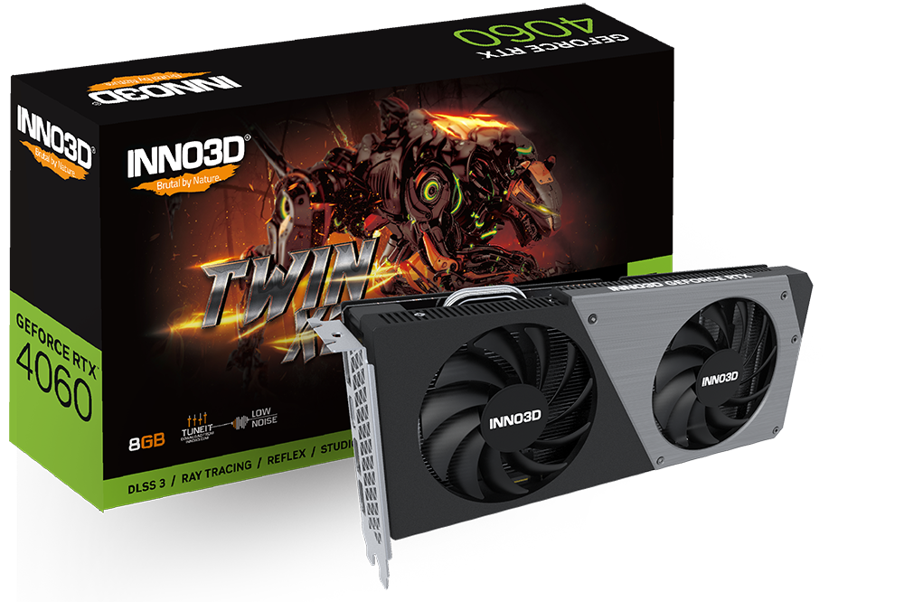 Carte graphique Inno3D GeForce RTX 4060 TWIN X2 V2 Cybertek