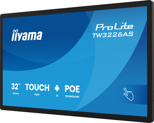 Iiyama Prolite TW3226AS-B3P 31.5" Tact VA 8ms Android14 RJ45 Bluetooth (TW3226AS-B3P) - Achat / Vente Affichage collaboratif sur Cybertek.fr - 2
