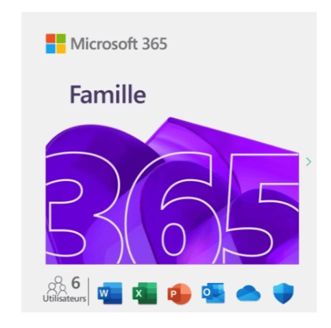 Microsoft 365 Famille - 1 an/ 6 PC - Logiciel suite bureautique - 0