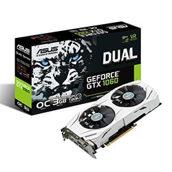Carte graphique Asus DUAL GTX1060 O3G GTX1060/3Go/DVI/HDMI/DP