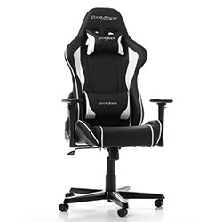 DXRacer Formula F08-NW - Noir/Blanc/Simili Cuir/3D