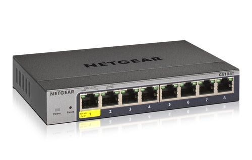 Switch Netgear 8 Ports 10/100/1000Mbps Manageable GS108Tv3 - 0