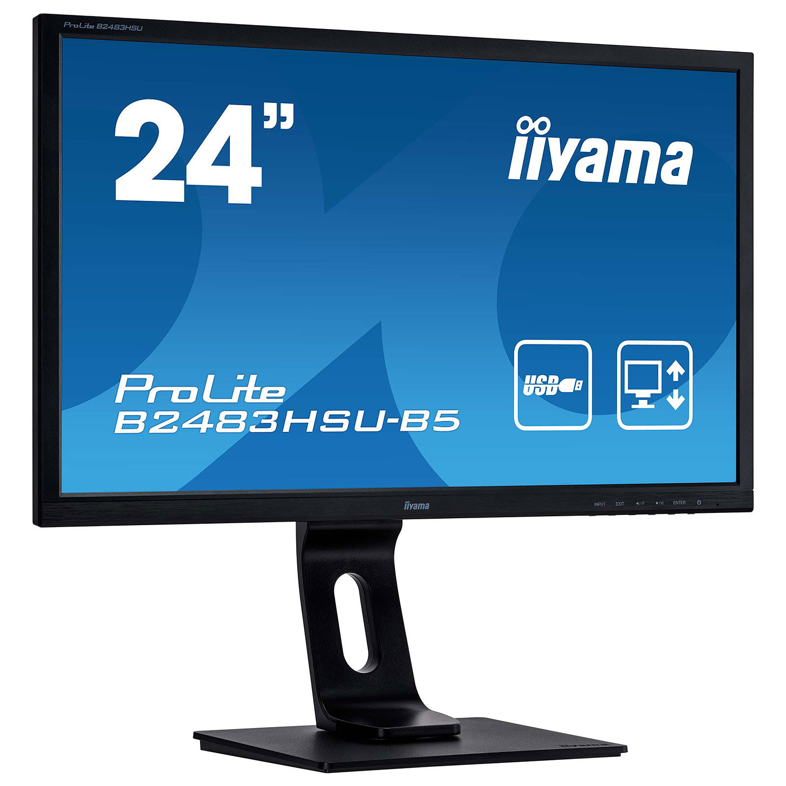 Iiyama 24 pouces  B2483HSU-B5 - Ecran PC Iiyama - Cybertek.fr - 4