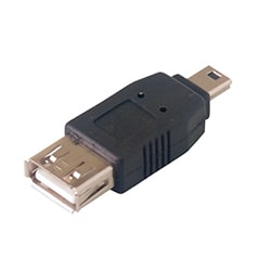 image produit  Adaptateur Mini USB B Mâle - USB A Femelle Cybertek