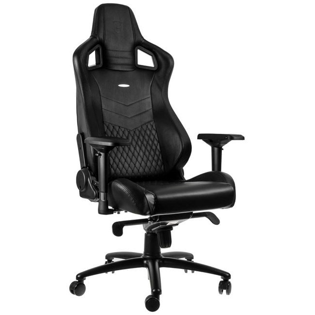 NobleChairs EPIC Cuir veritable Noir - Siège PC Gamer - 0