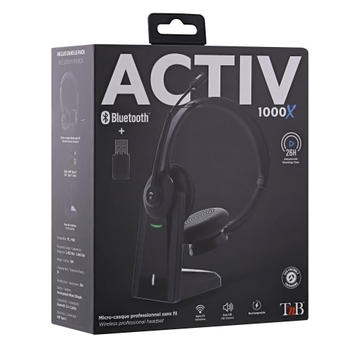 T'nB ACTIV1000X Stereo Noir - Micro-casque - Cybertek.fr - 2