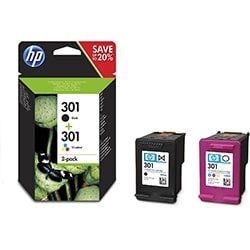 Consommable imprimante HP  Pack Cartouches Noire + Couleur HP 301 Cybertek