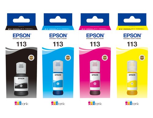 Bouteille 104 EcoTank Cyan pour imprimante Jet d'encre Epson - 1