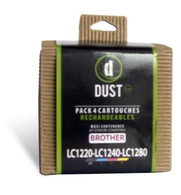 DUST Eco Pack 4 cart. rechargeables LC1220-LC1240-LC1280 - 0