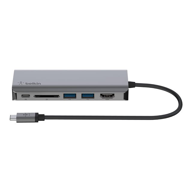 USB-C 6 Ports - 1xRJ45/1xUSB-C/1xSD/2xUSB-A/1xHDMI - Belkin - 0