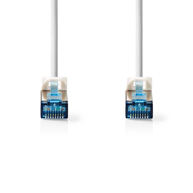 Câble RJ45 Cat6a S/FTP - 10m - Blanc - Connectique réseau - 1