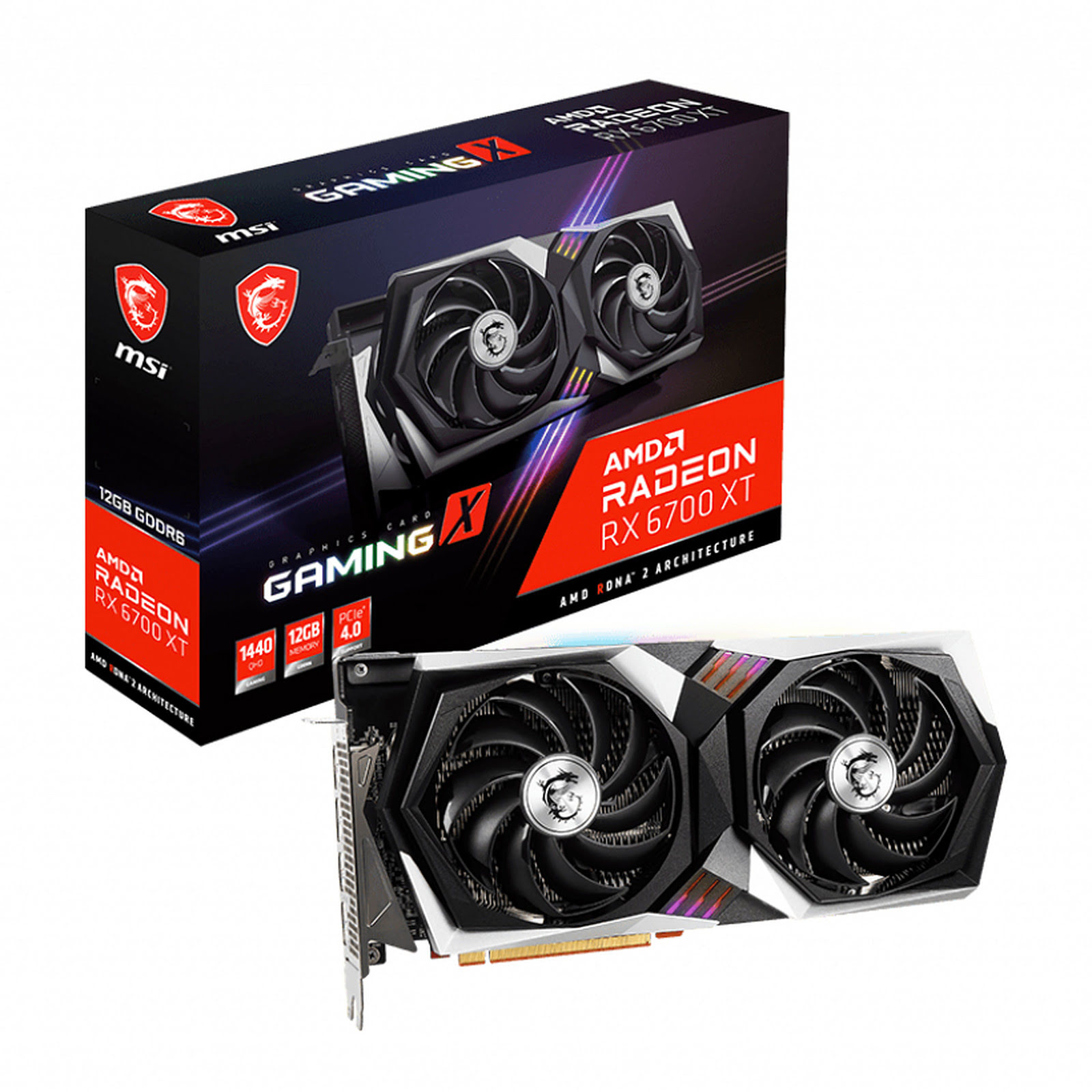 MSI RX 6700 XT GAMING X 12G 12Go Carte graphique MSI