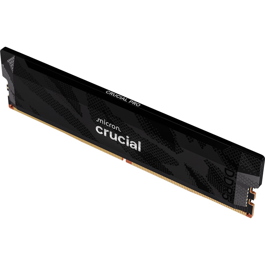 Mémoire PC Crucial Pro OC 16Go (1x16Go DDR5 6400 PC51200) Noir Cybertek