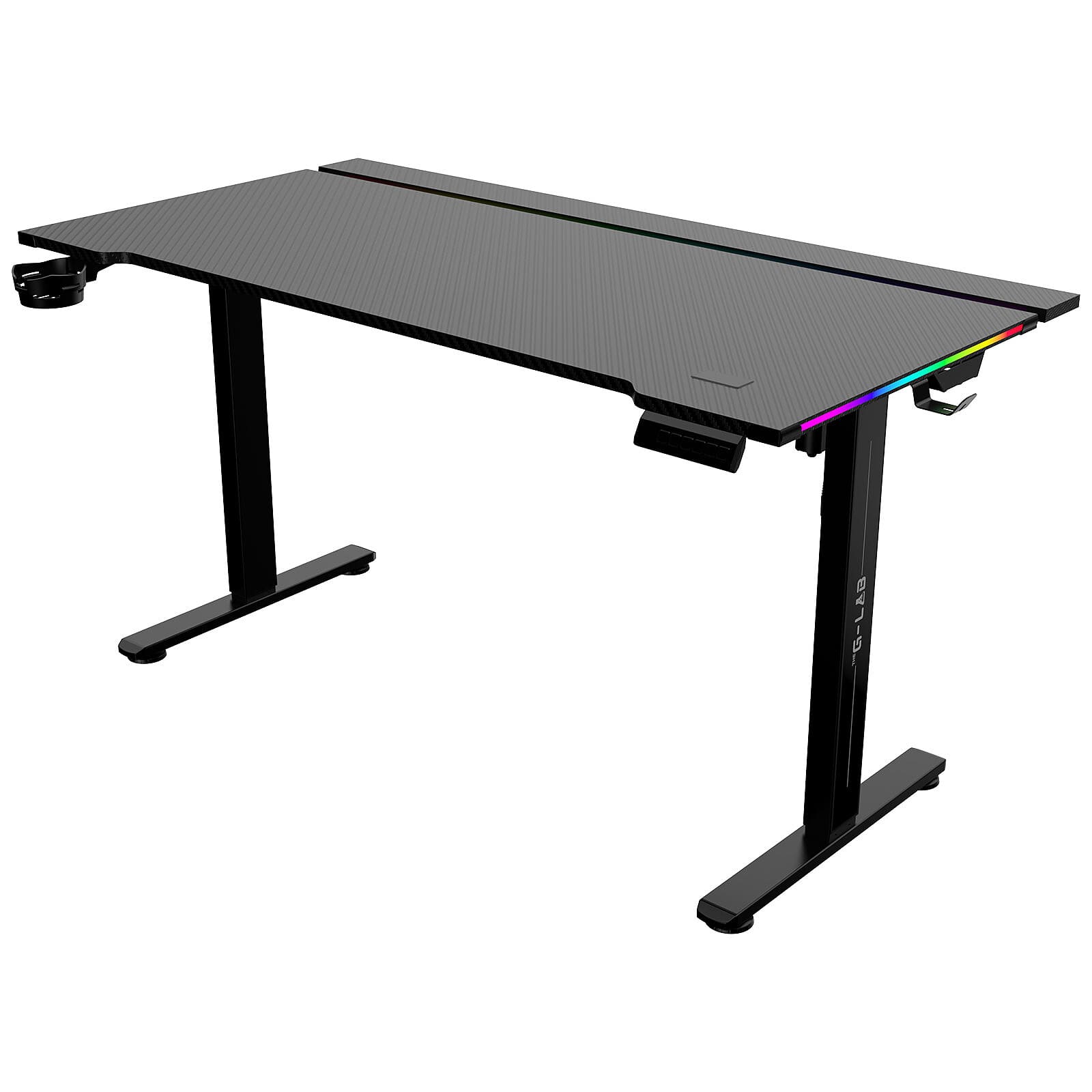 The G-LAB K-Desk Platinium RGB/Noir (K-DESK-PLATINIUM) - Achat / Vente Bureau sur Cybertek.fr - 0