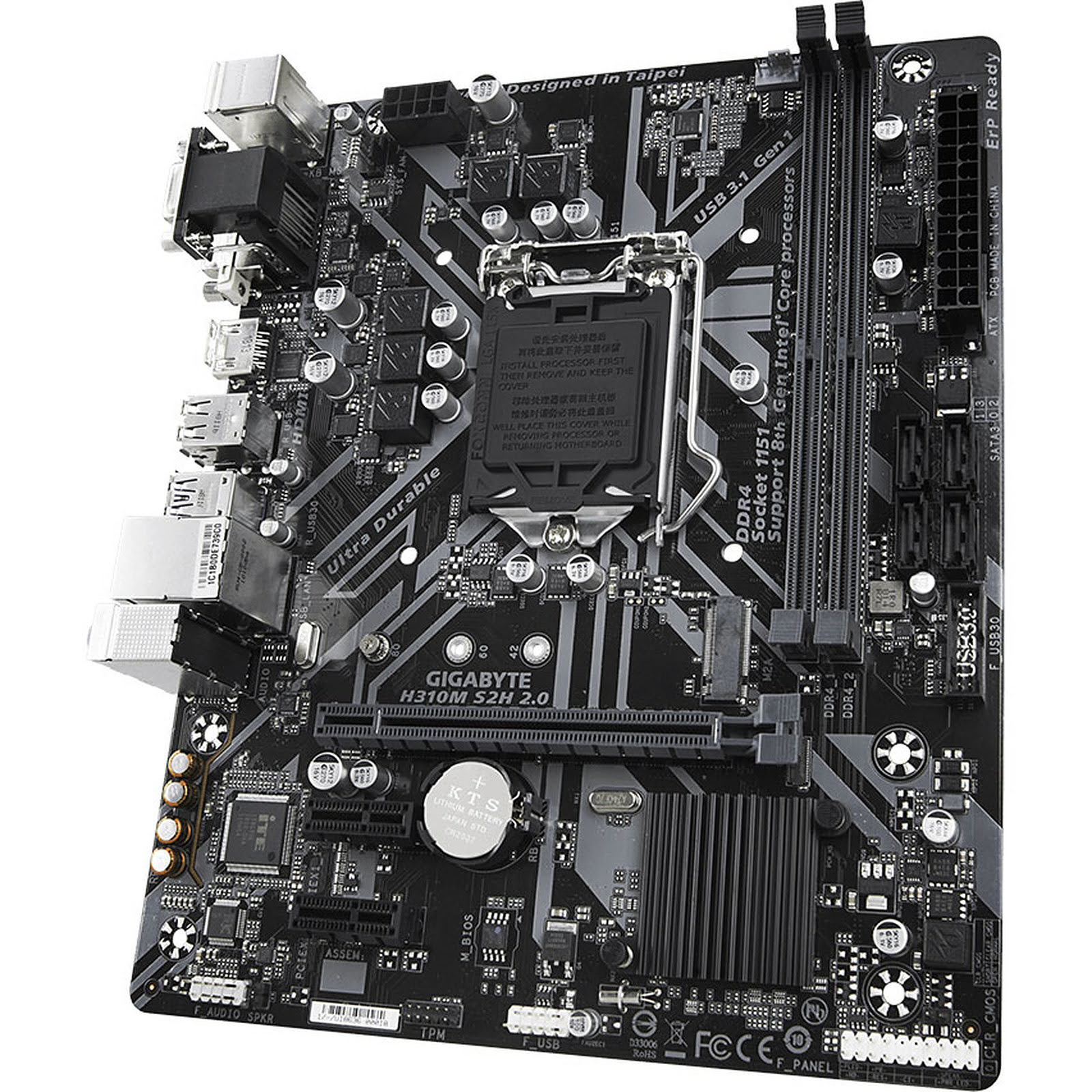 Gigabyte H310M-S2H Micro-ATX  - Carte mère Gigabyte - Cybertek.fr - 3