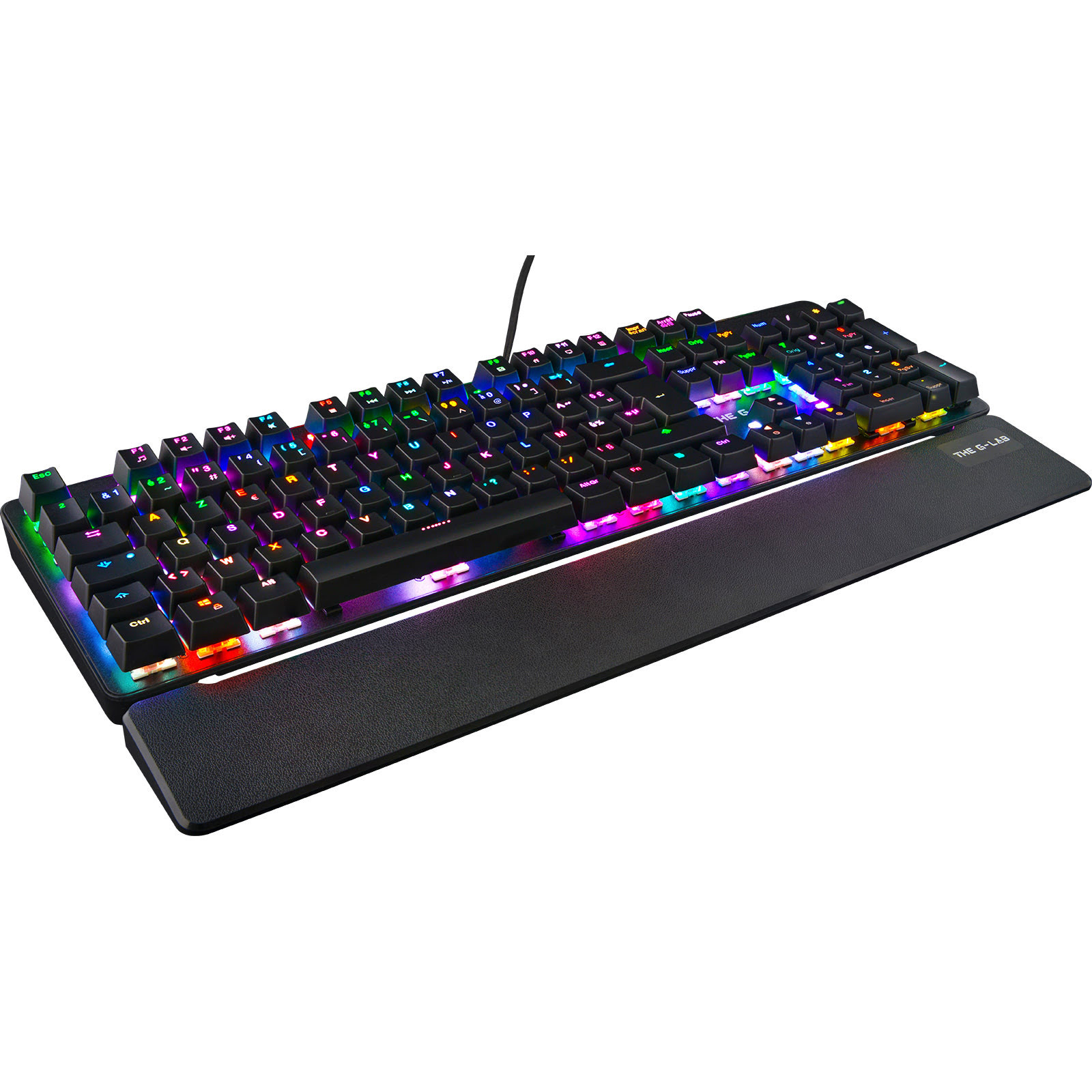 The G-Lab USB KEYZ Rubidium Clavier Mécanique Gaming AZERTY FR Haute  Performance, RGB 100% Personnalisable, Anti-Ghosting, Repose-Poignet -  Compatible avec PC ,PS4, et Xbox (Noir) : : Jeux vidéo