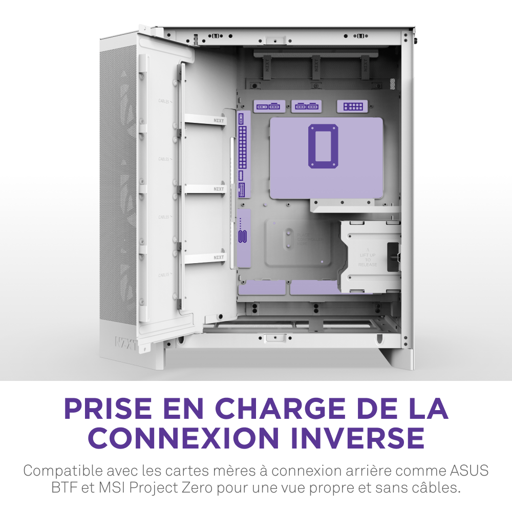 NZXT H9 Flow RGB+ Blanc Blanc - Boîtier PC NZXT - Cybertek.fr - 10