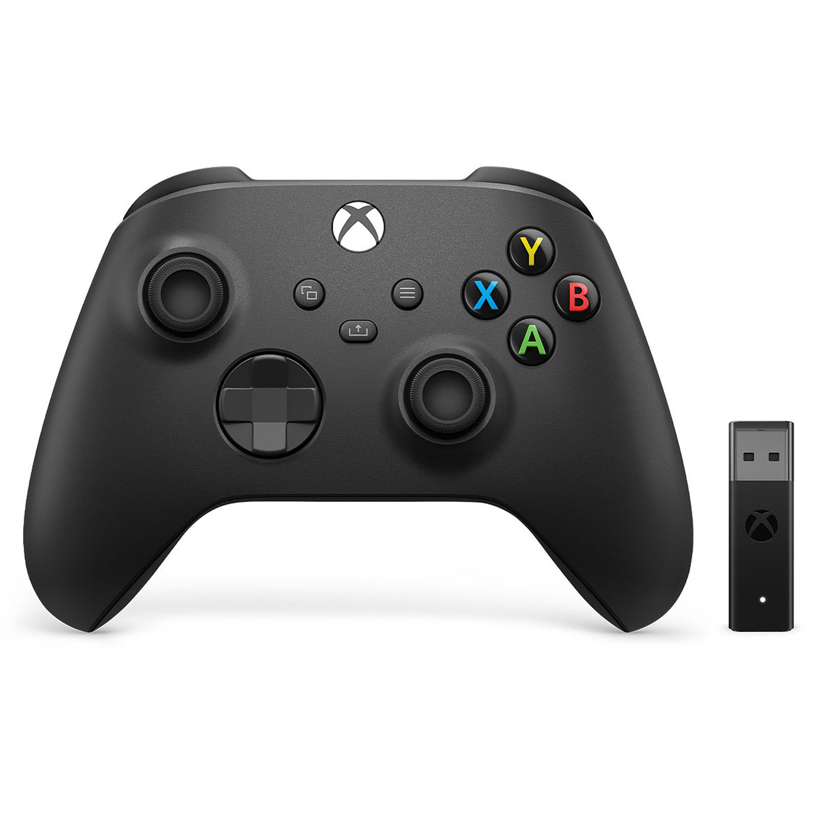 Microsoft Manette sans fil noire Xbox avec Adaptateur PC - Périphérique de jeu - 0