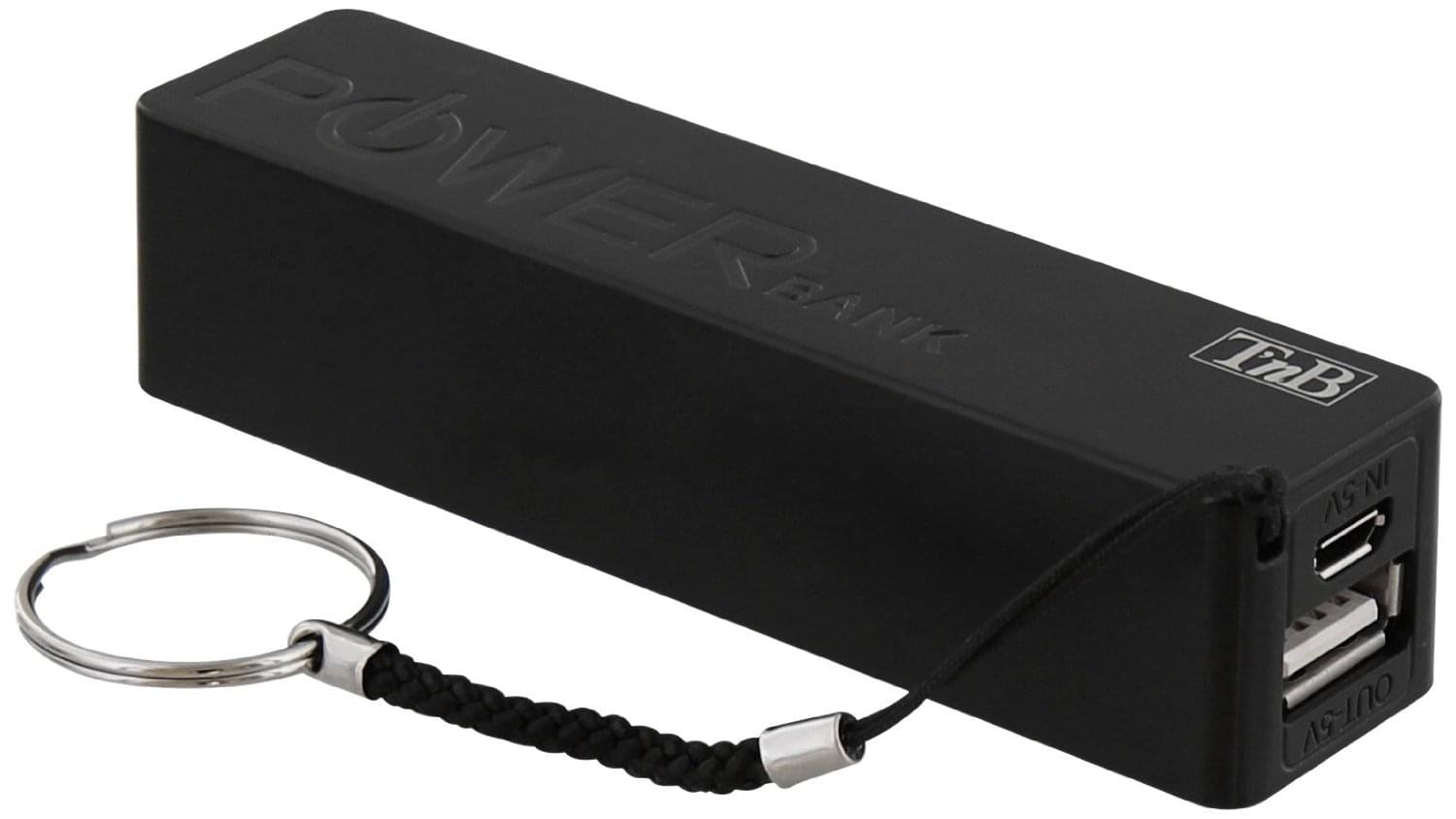 Powerbank PowerBank porte clé - 2000mA noir - Accessoire téléphonie T'nB - 0