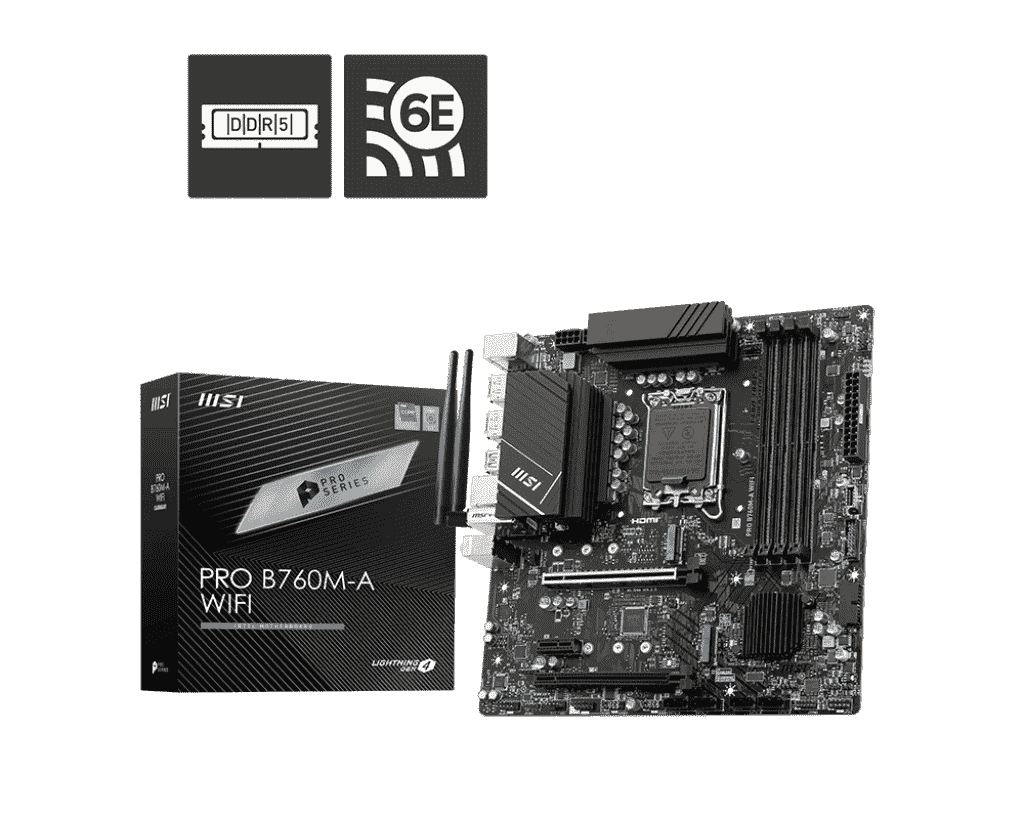 MSI PRO B760M-A WIFI Micro-ATX  - Carte mère MSI - Cybertek.fr - 0