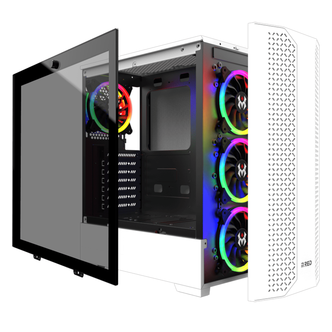 MRED - Boîtier PC Gamer - RGB StarDust Mini - Blanc