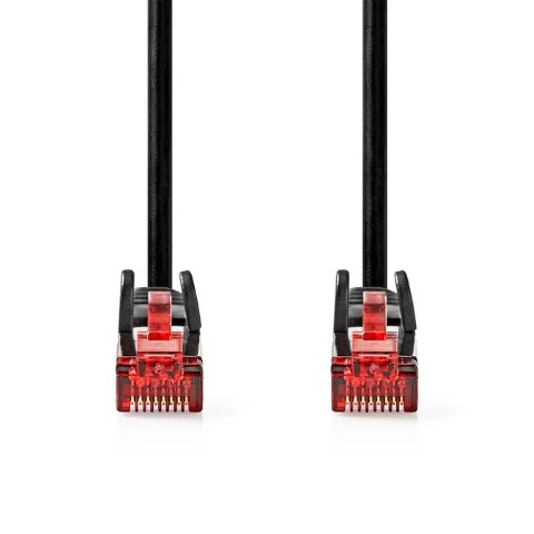 Câble RJ45 Cat6 U/UTP - 2m - Noir - Connectique réseau - 1