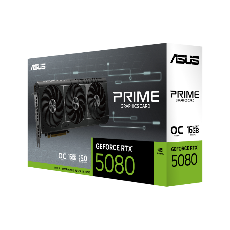 Asus PRIME GeForce RTX 5080 16GB GDDR7 OC Edition - Carte graphique - 1