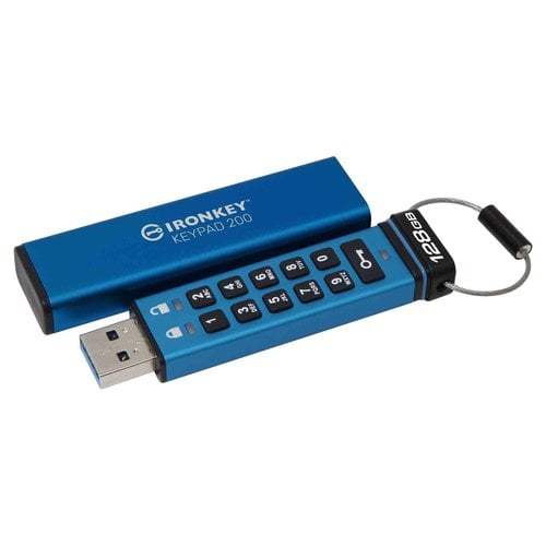 Kingston 128Go Ironkey Keypad 200 - Clé USB Kingston - Cybertek.fr - 1