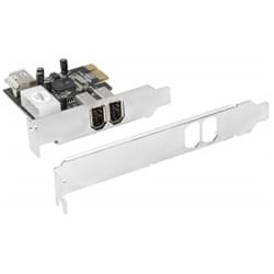 PCI-E 3 ports Firewire Low Profile - Carte contrôleur Cybertek - 0
