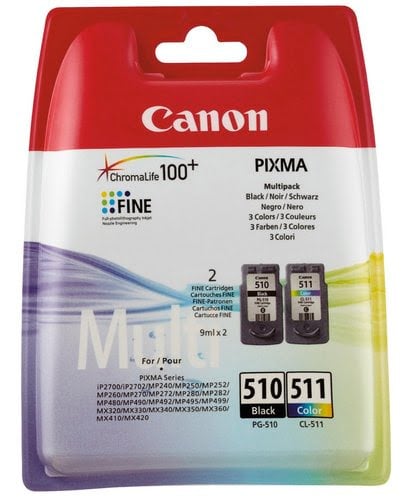 image produit Canon Cartouches PG510 + CL-511 Noire+Cyan/Magenta/Jaune - 2970B010 Cybertek