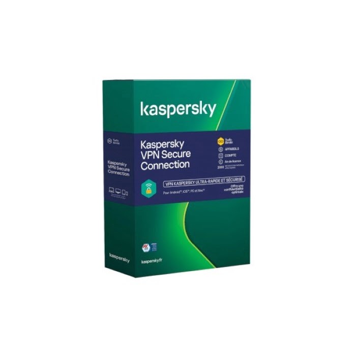 Kaspersky VPN Secure Connection - 1 An / 5PC - Logiciel sécurité - 0