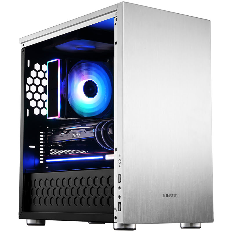 Jonsbo C3 Plus Silver Gris - Boîtier PC Jonsbo - Cybertek.fr - 0