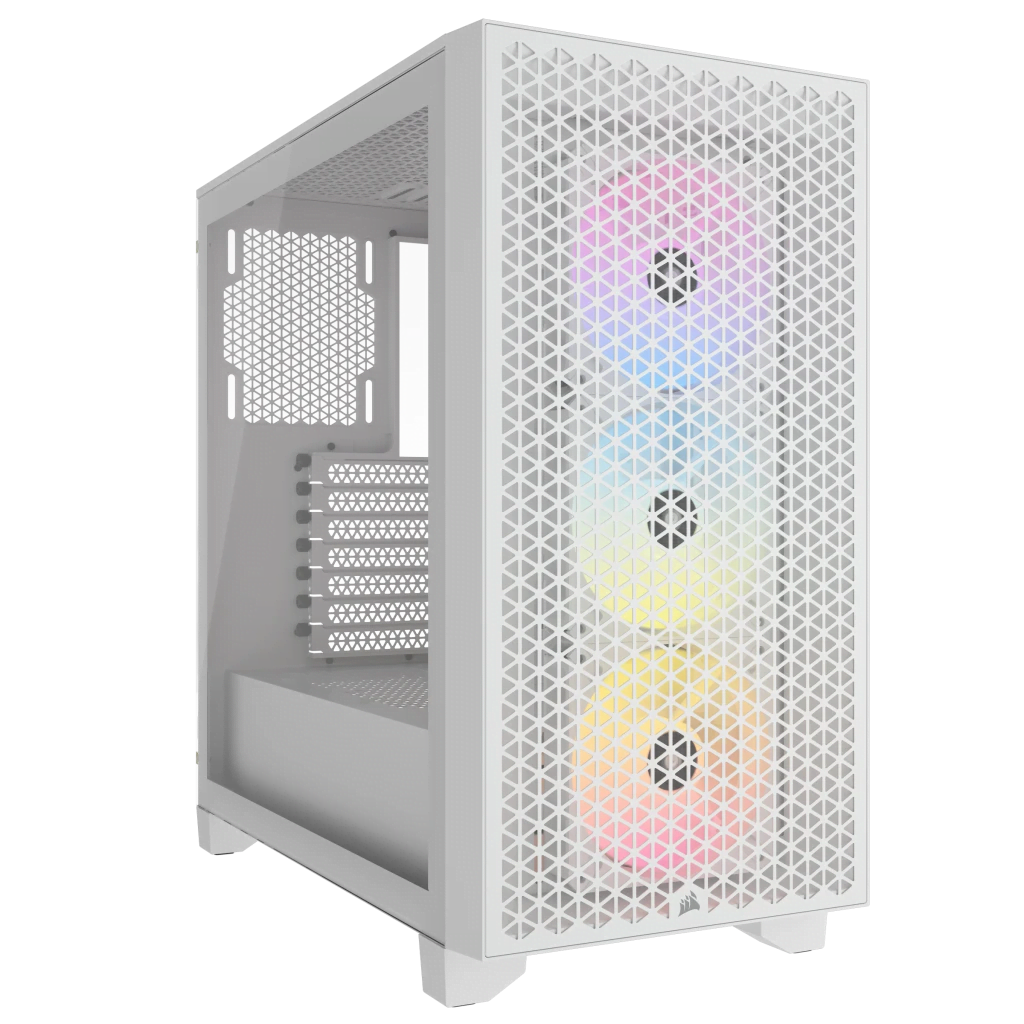 Corsair 3000D Airflow RGB Blanc Blanc - Boîtier PC Corsair - 0