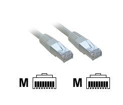 Câble RJ45 Cat.6 F/UTP (FTP) - 1m - Noir - Connectique réseau - 0
