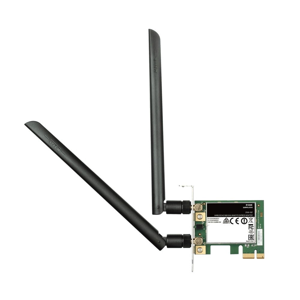 D-Link PCI-E WiFi 802.11AC 1200Mbits - DWA-582 - Carte réseau - 1