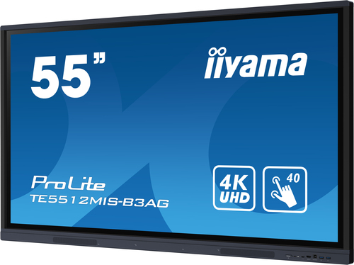 Iiyama ProLite TE5512MIS-B3AG - 55" 4K Tactile Android RJ45 Wifi (TE5512MIS-B3AG) - Achat / Vente Affichage collaboratif sur Cybertek.fr - 1