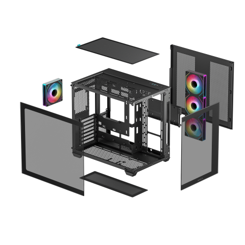 Deepcool MT/Sans Alim/ATX + LQ360 Noir - Boîtier PC Deepcool - 10