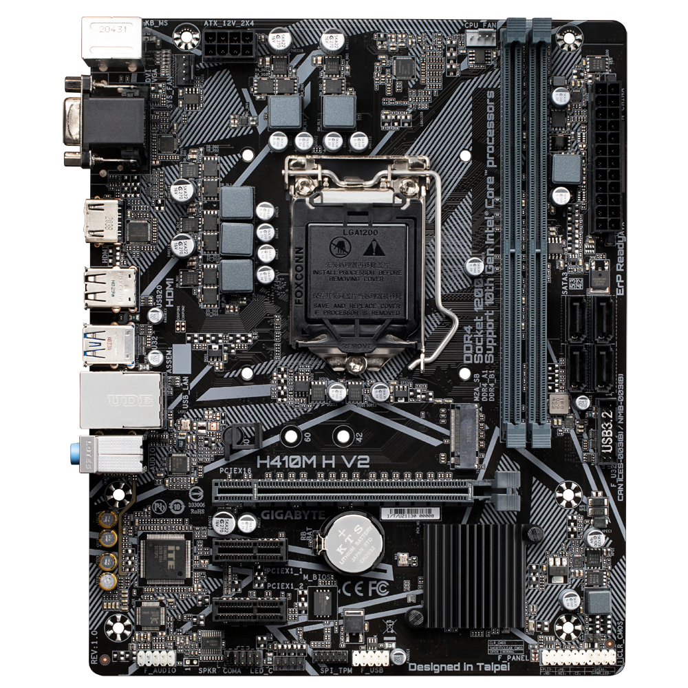 Gigabyte H410MH V2 MicroATX Carte mère Gigabyte Cybertek.fr